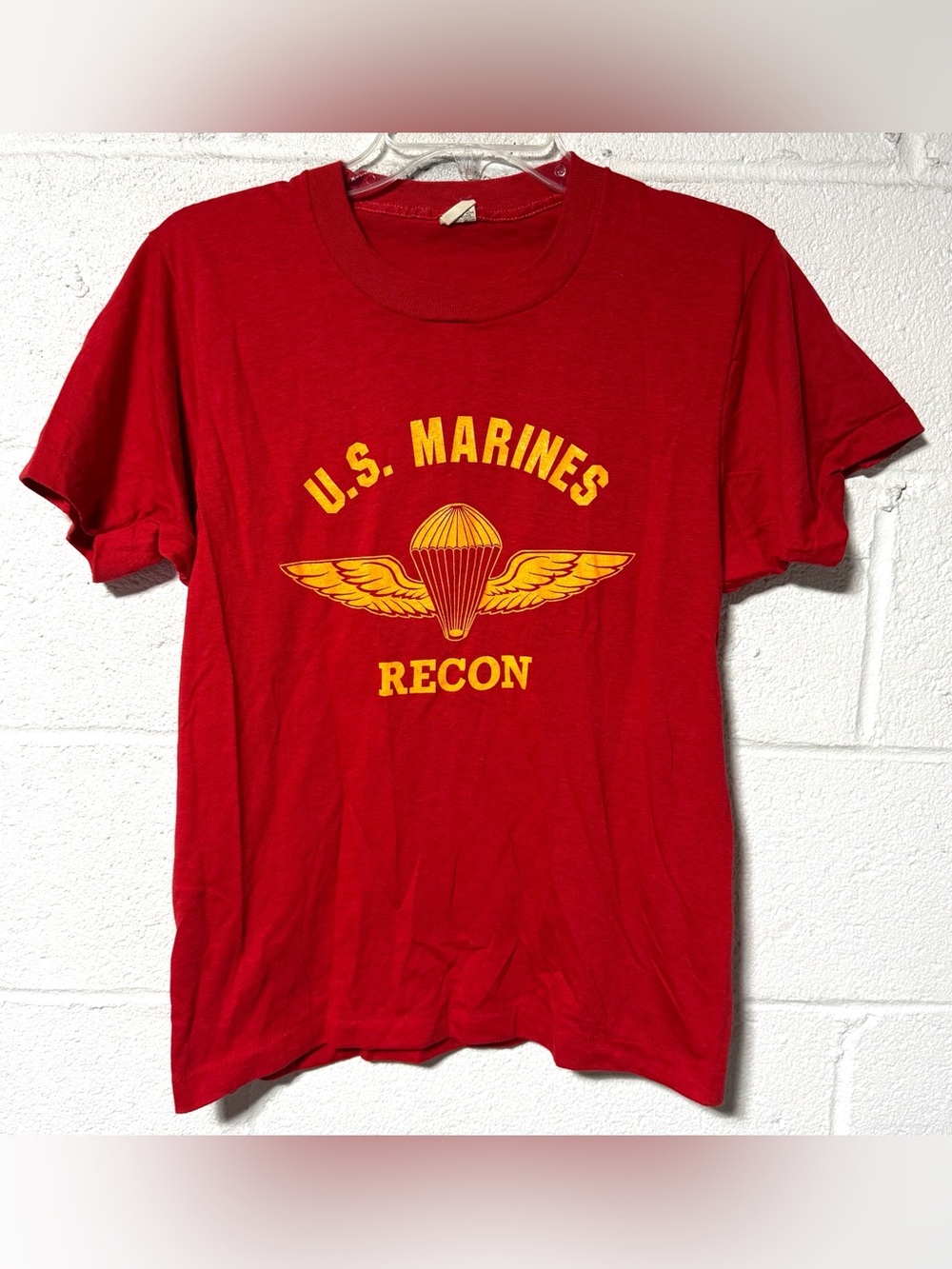 Vtg U.S. Marines Recon T Shirt M Screen Stars 80s Single Stitch USA Military